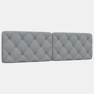 Almofadão de Cabeceira - Cabeceira de cama 180 cm tecido cinzento-claro
