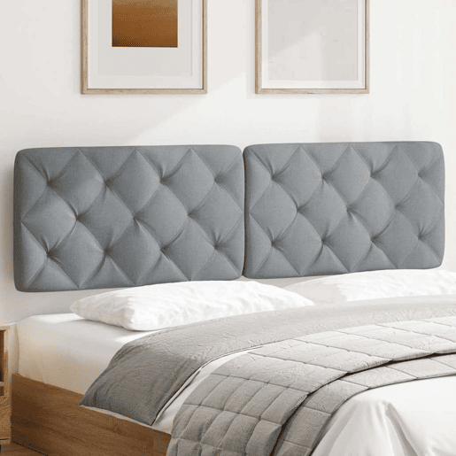 Almofadão de Cabeceira - Cabeceira de cama 180 cm tecido cinzento-claro