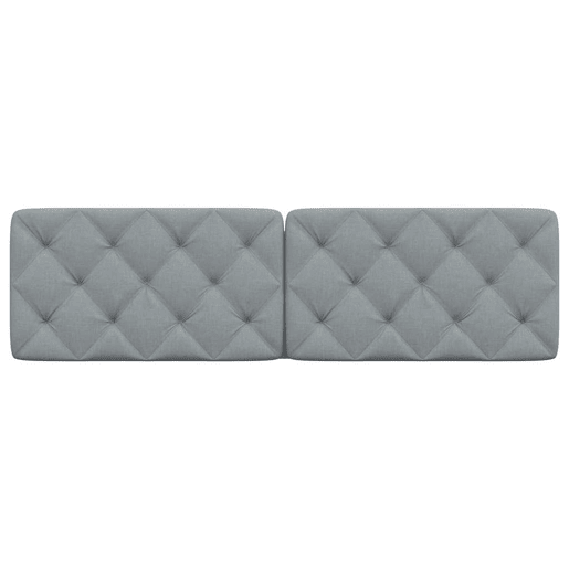 Almofadão de Cabeceira - Cabeceira de cama 180 cm tecido cinzento-claro