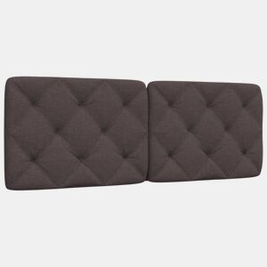 Almofadão de Cabeceira - Cabeceira de cama 120 cm tecido castanho-escuro