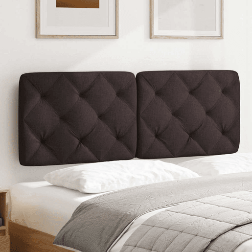 Almofadão de Cabeceira - Cabeceira de cama 120 cm tecido castanho-escuro
