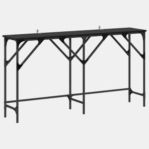 Mesa Consola - Mesa De Entrada Carvalho preto 140 x 29 x 75 cm Madeira processada