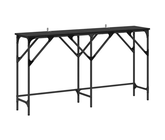 Mesa consola - mesa de entrada roble negro 140 x 29 x 75 cm madera contrachapada
