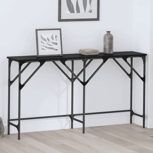 Mesa Consola - Mesa De Entrada Carvalho preto 140 x 29 x 75 cm Madeira processada