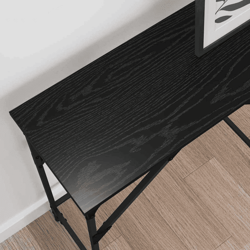 Mesa Consola - Mesa De Entrada Carvalho preto 140 x 29 x 75 cm Madeira processada