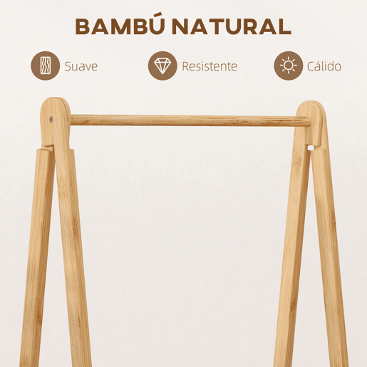 HOMCOM Suporte para Cabides de Bambu com Cesto de Tecido Suporte para Cabides Dobrável para Entrada, Quarto 60x44,5x157,5 cm Madeira Cinzento