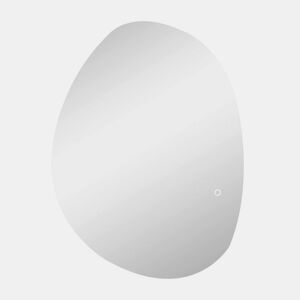 HOMCOM Espelho de Casa de Banho LED 80x60 cm Espelho de Parede sem Moldura 3 Cores de Luz Brilho Regulável Função Anti-Embaciamento Função Memória, Interruptor Táctil IP44 Prata