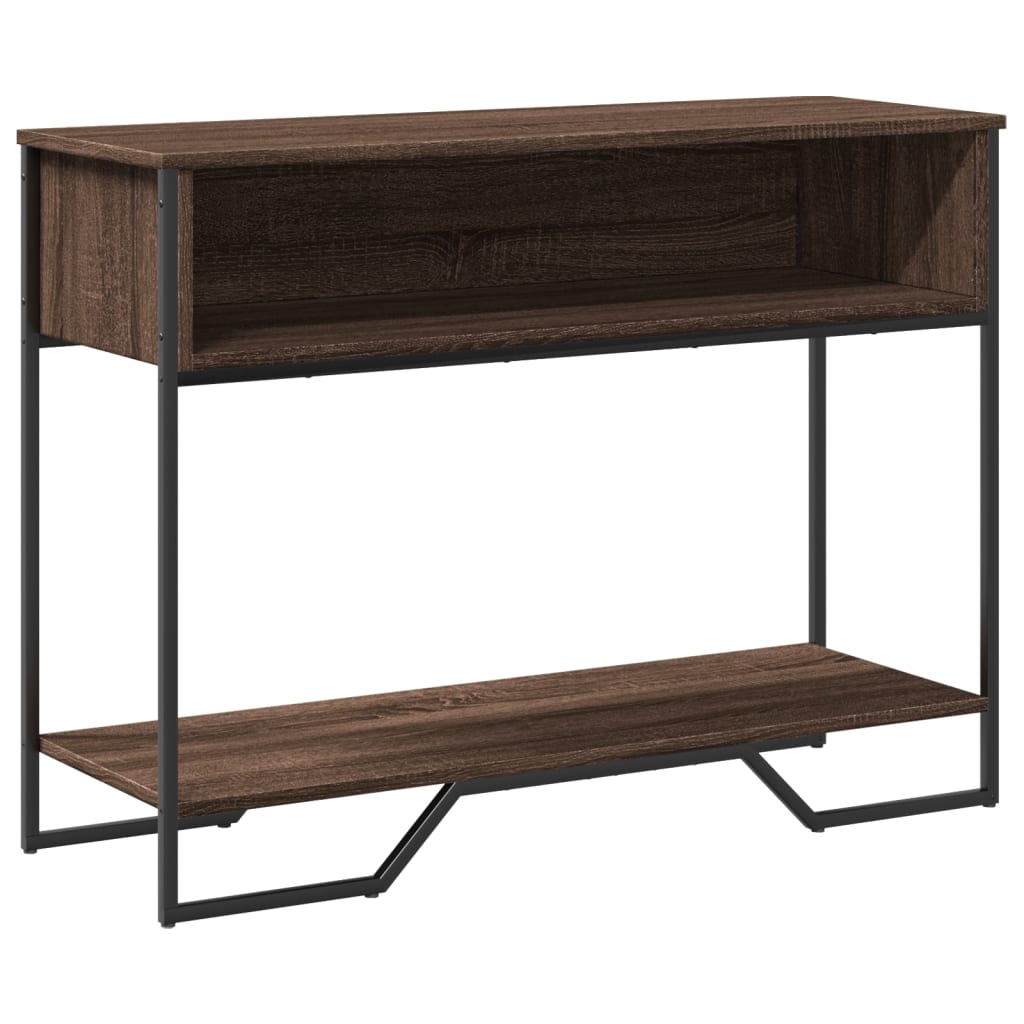 Mesa consola - mesa de entrada madera de ingeniería marrón roble 100x35x74,5 cm
