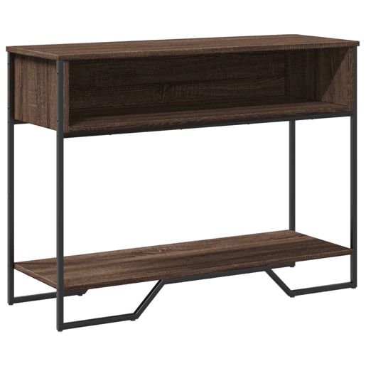 Mesa Consola - Mesa De Entrada 100x35x74,5 cm derivados madeira carvalho castanho