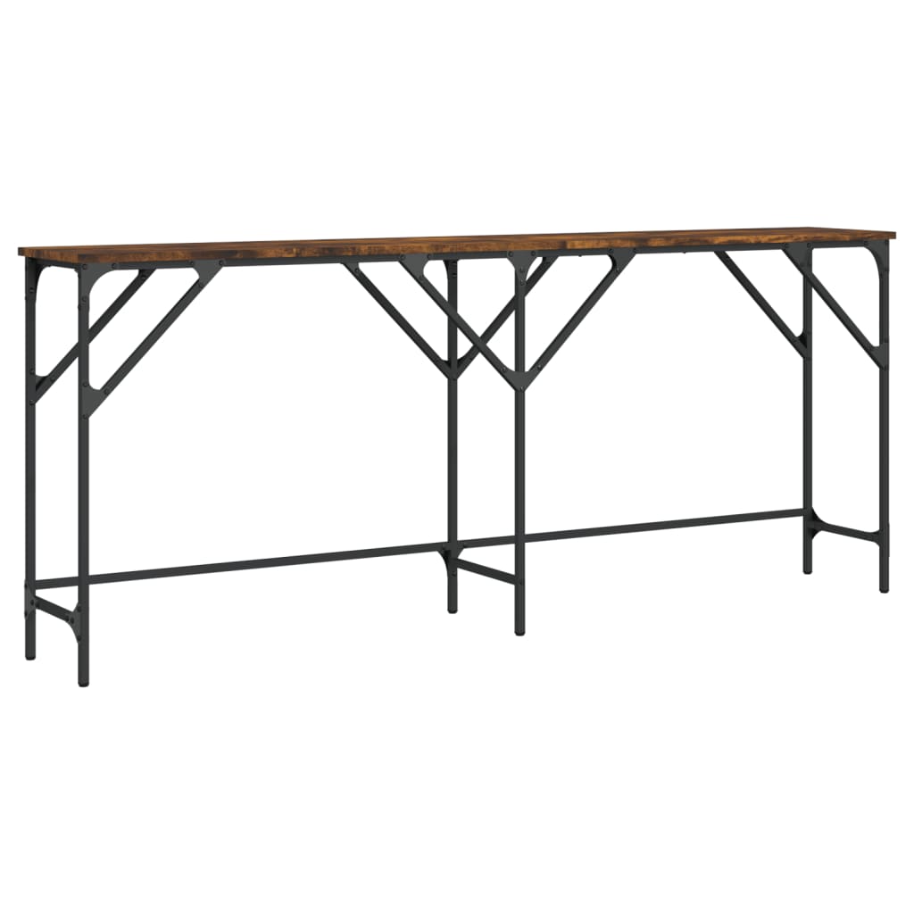 Mesa consola - mesa de entrada madera de ingeniería roble ahumado 180x29x75 cm