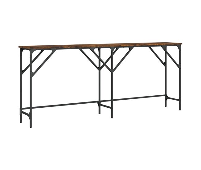 Mesa consola - mesa de entrada madera de ingeniería roble ahumado 180x29x75 cm