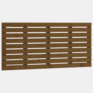Cabeceira - Cabeceira de cama de parede 146x3x63 cm pinho maciço castanho-mel