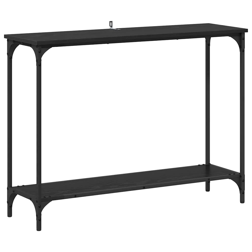 Mesa consola - mesa de entrada con estante roble negro 101 x 30.5 x 75 cm
