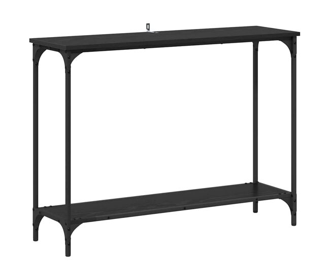 Mesa consola - mesa de entrada con estante roble negro 101 x 30.5 x 75 cm
