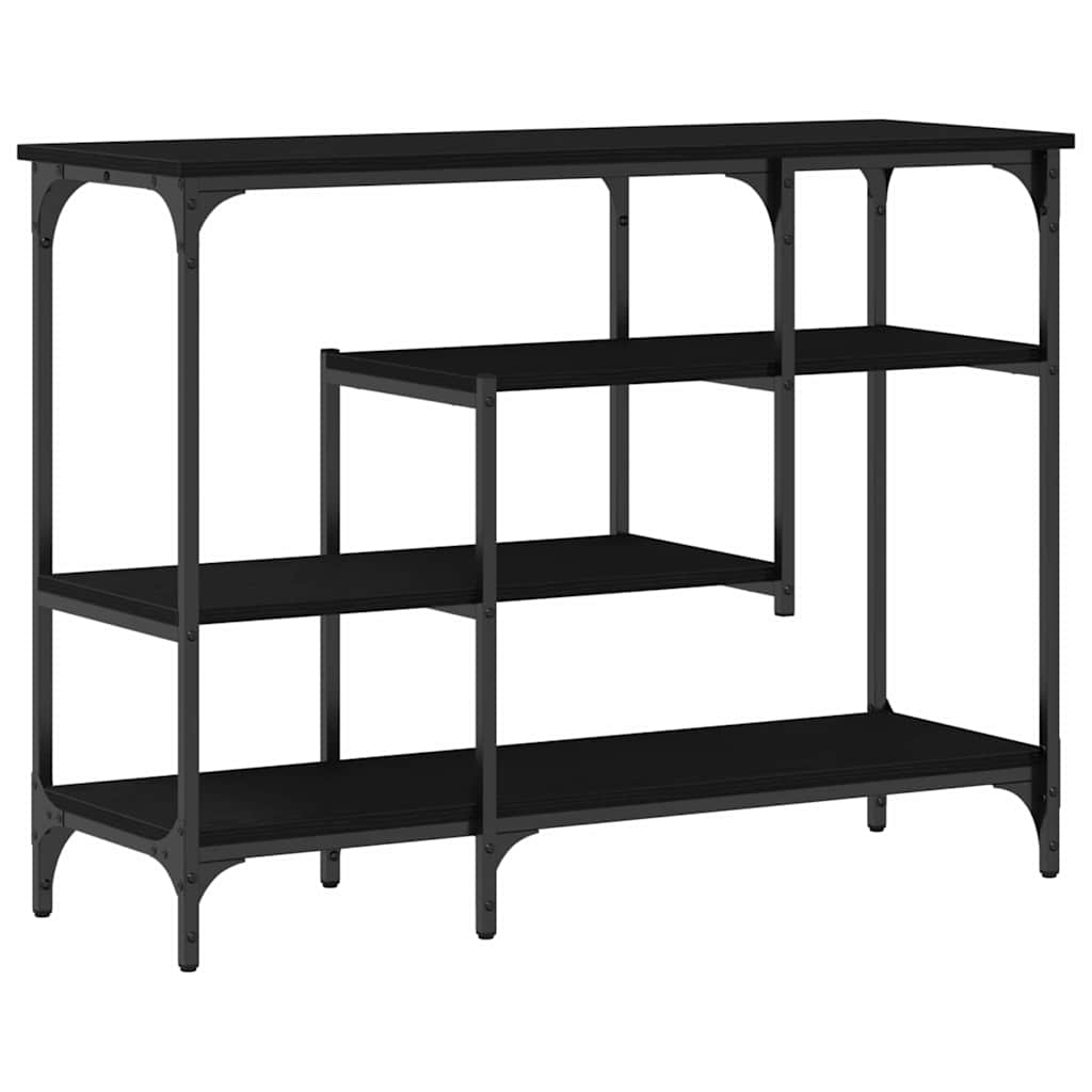 Mesa consola - mesa de entrada con estante roble negro 100 x 35 x 75 cm