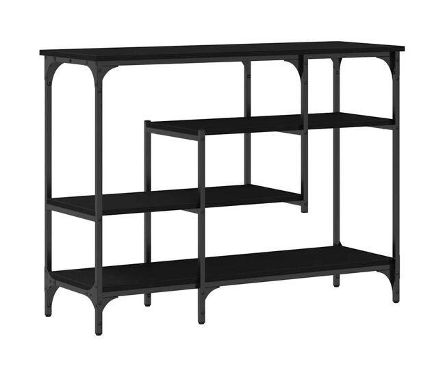 Mesa consola - mesa de entrada con estante roble negro 100 x 35 x 75 cm