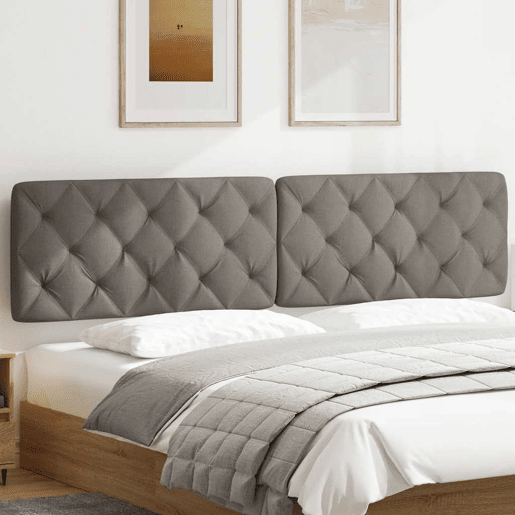 Almofadão de Cabeceira - Cabeceira de cama 200 cm tecido cinzento-acastanhado Almofadão de Cabeceira - Cabeceira de cama 200 cm tecido cinzento-acastanhado