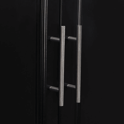 HOMCOM Ilha de Cozinha com Rodas Carrinho de Cozinha com Bancada de Aço Inoxidável 2 Gavetas 4 Portas 2 Prateleiras Ajustáveis Suporte para Especiarias e Toalheiro 145x45x93 cm Preto HOMCOM Ilha de Cozinha com Rodas Carrinho de Cozinha com Bancada de Aço Inoxidável 2 Gavetas 4 Portas 2 Prateleiras Ajustáveis Suporte para Especiarias e Toalheiro 145x45x93 cm Preto