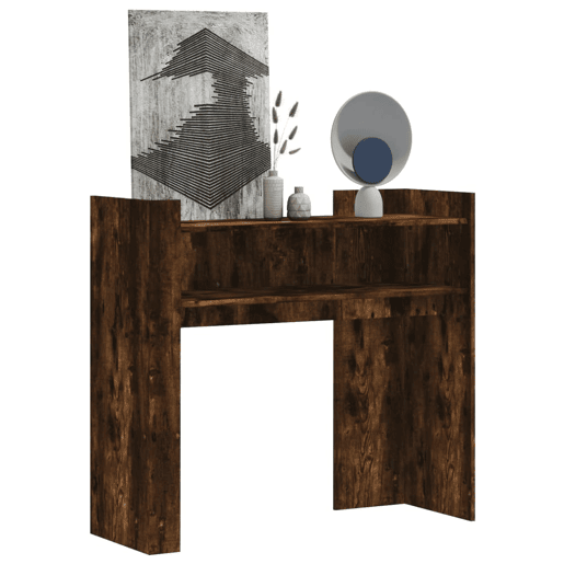 Mesa Consola - Mesa De Entrada 100x35x90 cm derivados de madeira carvalho fumado