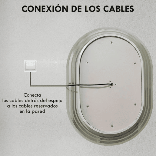 kleankin Espelho Casa de Banho com Iluminação 70x50 cm Espelho de Parede com 3 Cores de Luz Brilho Ajustável Função Anti-Embaciamento Função Memória Interruptor Tátil IP44 Hotizontal ou Vertical