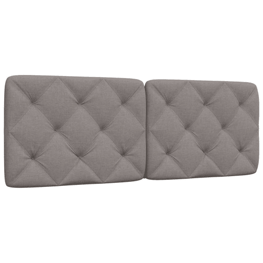 Almofadão de Cabeceira - Cabeceira de cama 140 cm tecido cinzento-acastanhado