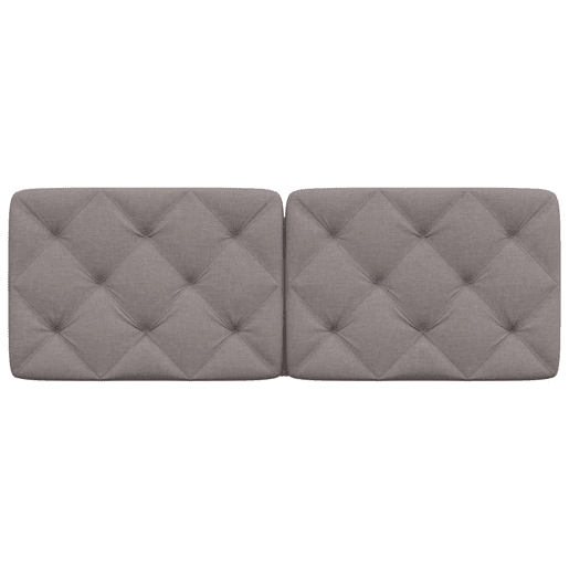 Almofadão de Cabeceira - Cabeceira de cama 140 cm tecido cinzento-acastanhado