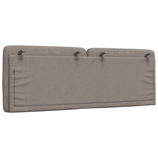Almofadão de Cabeceira - Cabeceira de cama 140 cm tecido cinzento-acastanhado