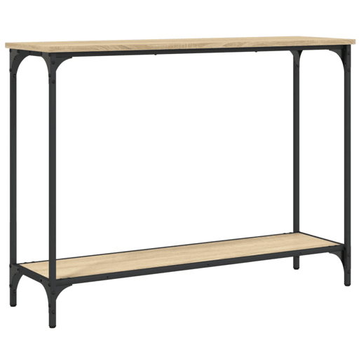 Mesa Consola - Mesa De Entrada 101x30,5x75cm derivados de madeira carvalho sonoma
