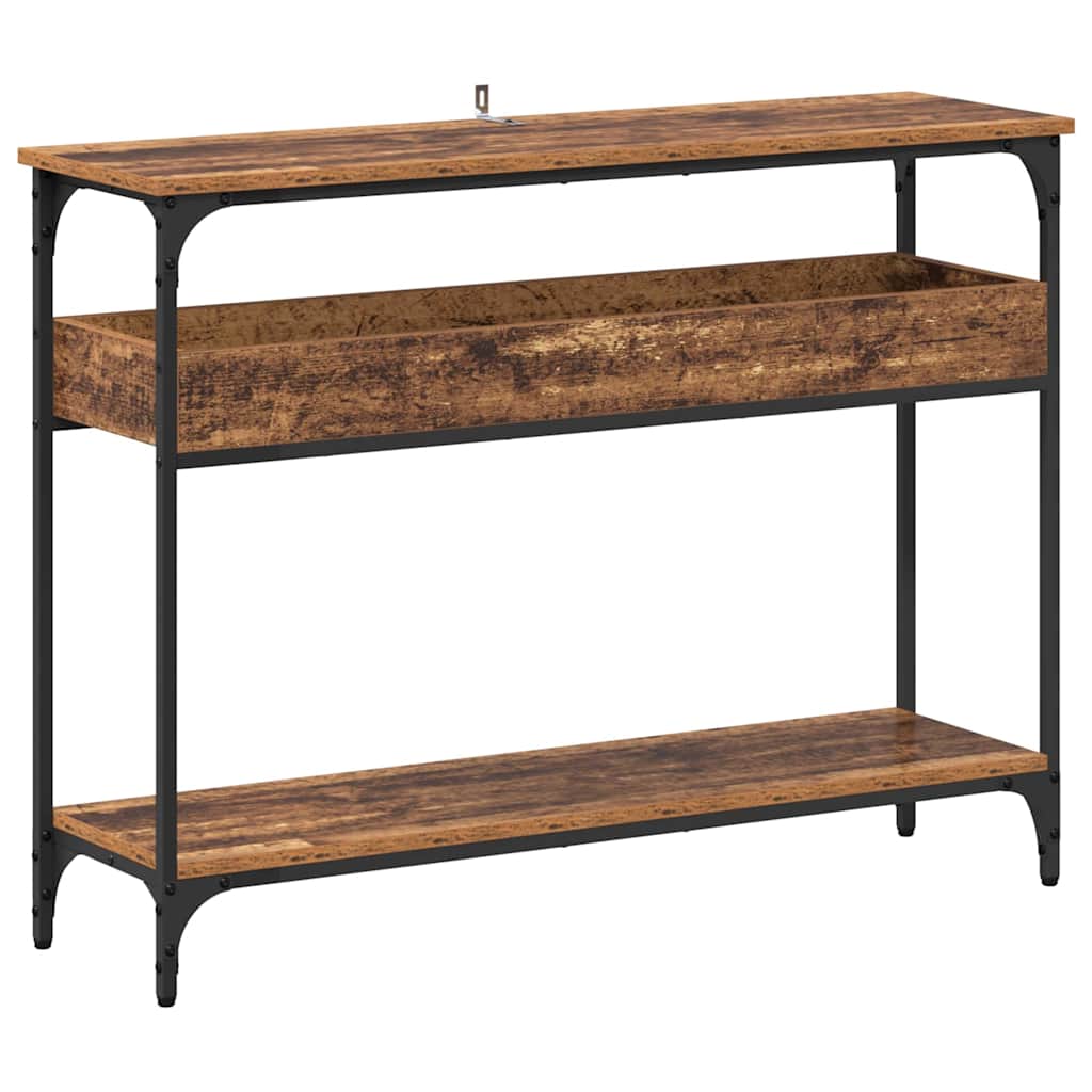 Mesa consola - mesa de entrada madera vieja 100 x 29 x 75 cm madera contrachapada