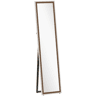 HOMCOM Espelho de Pé 157x37 cm Espelho Corpo Inteiro Grande com Moldura Bicolor para Utilizar Inclinado ou Suspenso para Sala Quarto Corredor Entrada Madeira Clara e Madeira Escura