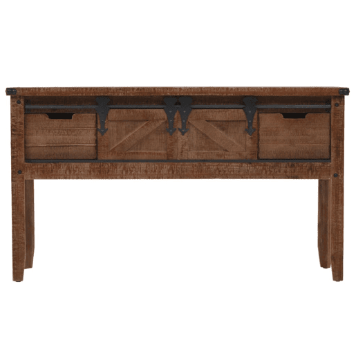 Mesa Consola - Mesa De Entrada madeira de abeto maciça 131x35,5x75 cm castanho