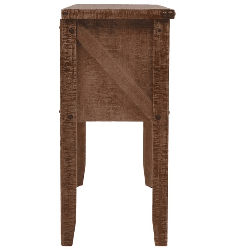 Mesa Consola - Mesa De Entrada madeira de abeto maciça 131x35,5x75 cm castanho