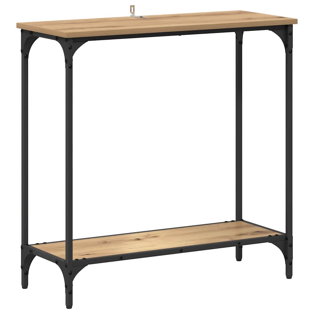 Mesa consola - mesa de entrada con estante roble artisan 75 x 30.5 x 75 cm