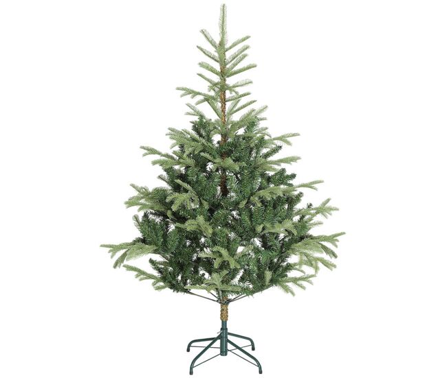 Homcom árbol de navidad artificial 150 cm, árbol de navidad con 492 ramas densas y soporte metálico plegable, fácil montaje, para salón, interior, verde