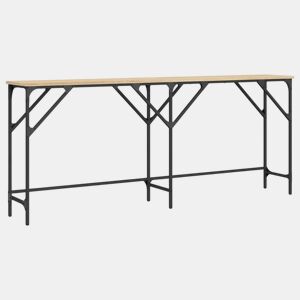 Mesa Consola - Mesa De Entrada 180x29x75 cm derivados de madeira carvalho sonoma