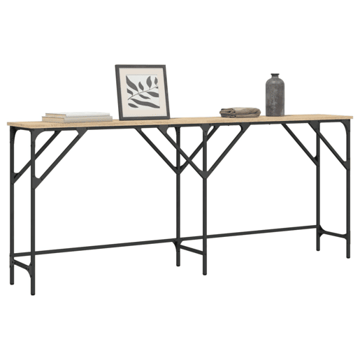 Mesa Consola - Mesa De Entrada 180x29x75 cm derivados de madeira carvalho sonoma