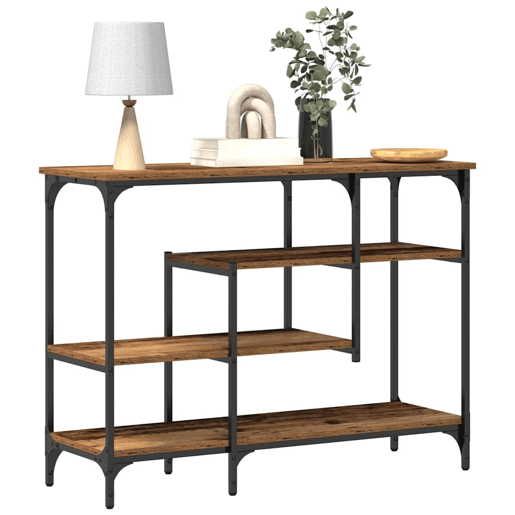 Mesa Consola - Mesa De Entrada com prateleira Madeira antiga 100 x 35 x 75 cm