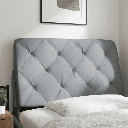 Almofadão de Cabeceira - Cabeceira de cama 90 cm tecido cinzento-claro
