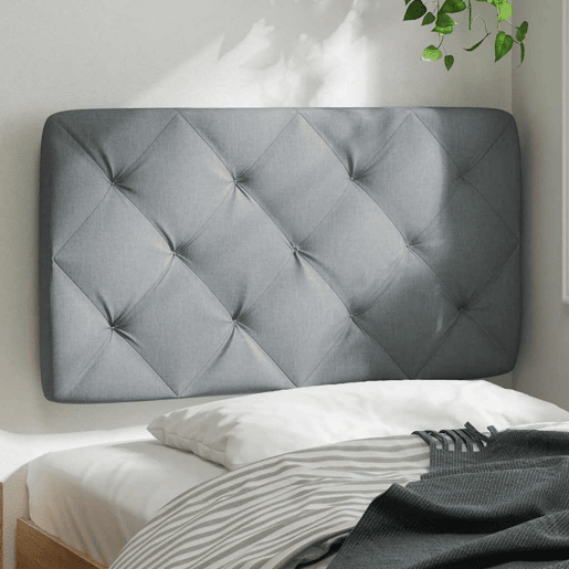 Almofadão de Cabeceira - Cabeceira de cama 90 cm tecido cinzento-claro