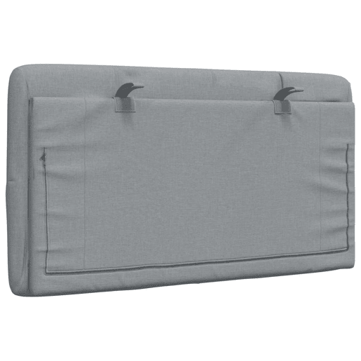 Almofadão de Cabeceira - Cabeceira de cama 90 cm tecido cinzento-claro