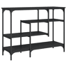 Mesa Consola - Mesa De Entrada c prateleiras 100x35x75 cm preto