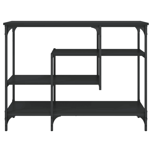 Mesa Consola - Mesa De Entrada c prateleiras 100x35x75 cm preto