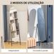 Espejo Cuerpo Entero Vidrio Templado, Metal HOMCOM Espejo Cuerpo Entero Vidrio Templado, Metal HOMCOM Negro