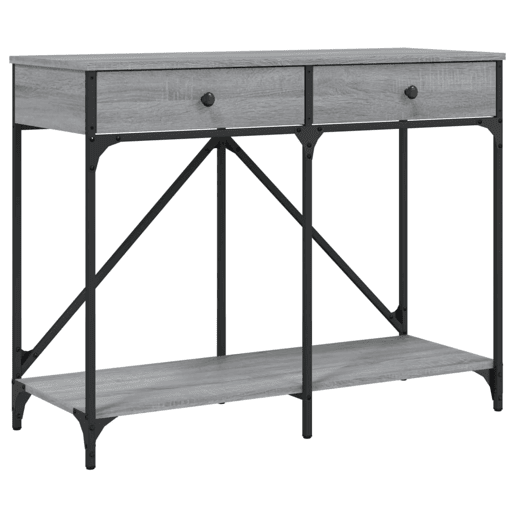 Mesa Consola - Mesa De Entrada 100x39x78,5 cm derivados madeira cinzento sonoma