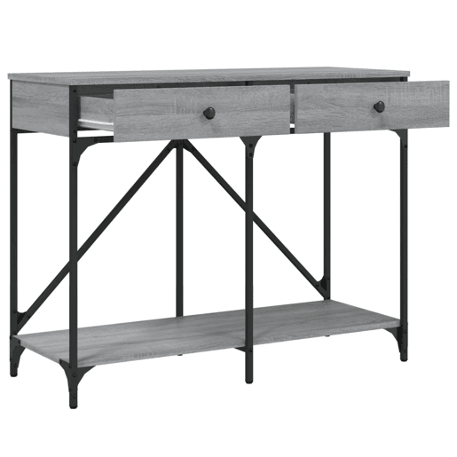 Mesa Consola - Mesa De Entrada 100x39x78,5 cm derivados madeira cinzento sonoma