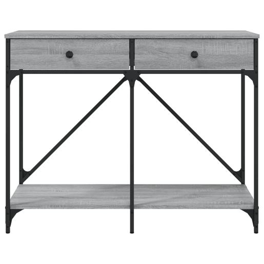 Mesa Consola - Mesa De Entrada 100x39x78,5 cm derivados madeira cinzento sonoma