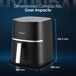 Freidora de aire Hyundai HAF7000D 1800W 7L 10 programas Freidora de aire Hyundai HAF7000D 1800W 7L 10 programas Negro