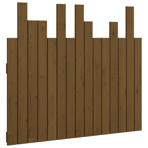Cabeceira - Cabeceira de cama de parede 95,5x3x80 cm pinho maciço castanho-mel