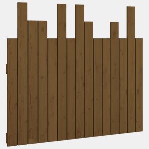 Cabeceira - Cabeceira de cama de parede 95,5x3x80 cm pinho maciço castanho-mel