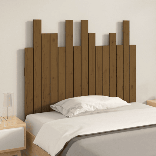 Cabeceira - Cabeceira de cama de parede 95,5x3x80 cm pinho maciço castanho-mel